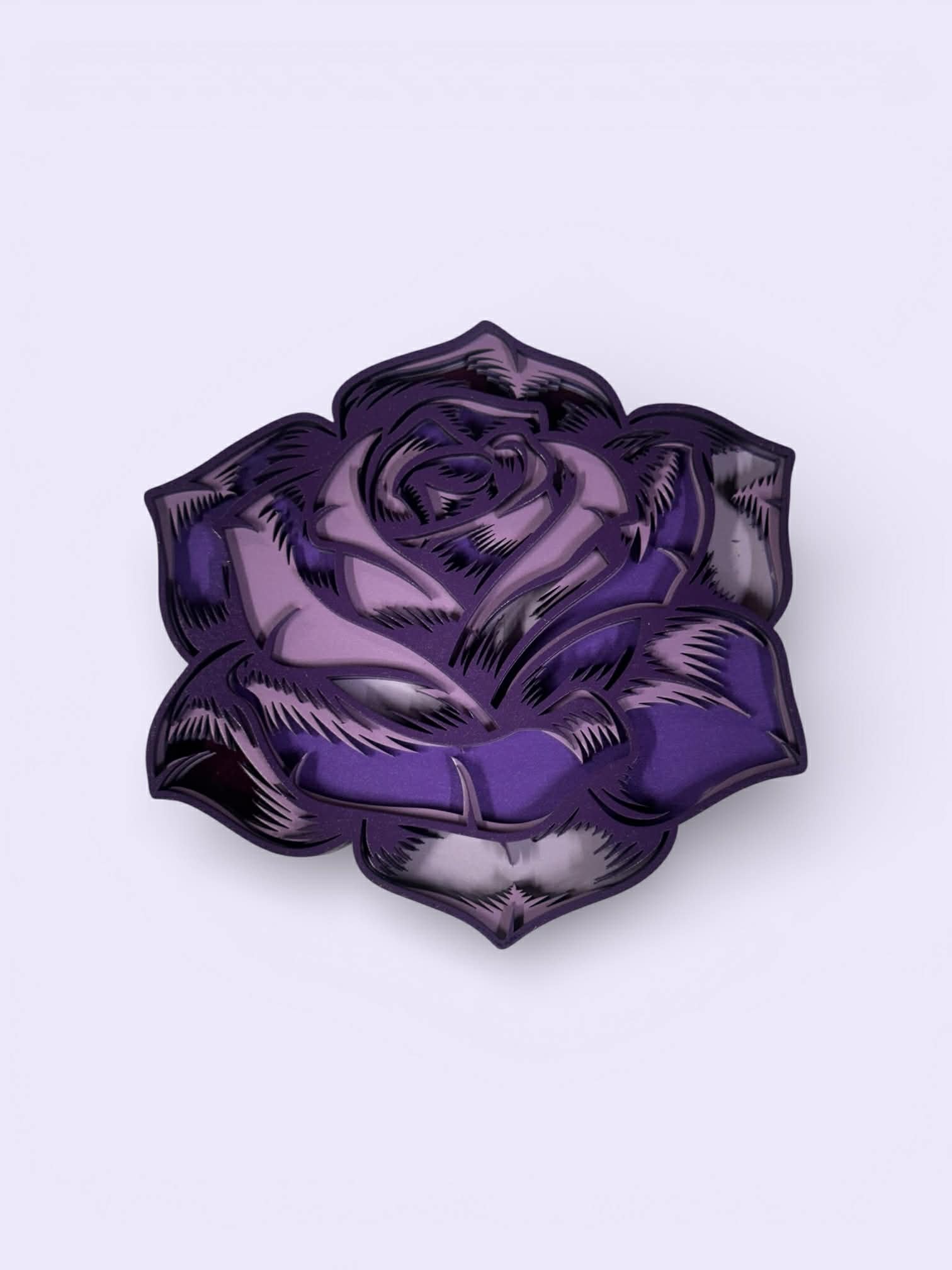 Laser-Cut Layered Wood Rose – 6” x 6”