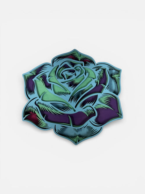Laser-Cut Layered Wood Rose – 6” x 6”